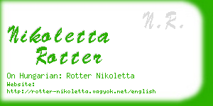 nikoletta rotter business card